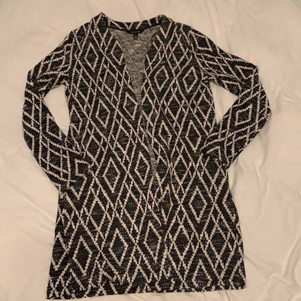 Long tall sally small women’s black and white long cardigan/ jacket